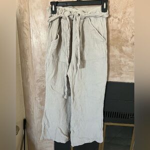 Sincerely Jules 100% Cotton Tie Waist Pants – M